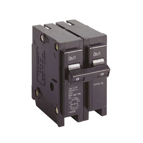 Eaton 15 Amp 1 In Double Pole Type Cl Circuit Breaker Cl215 The Home