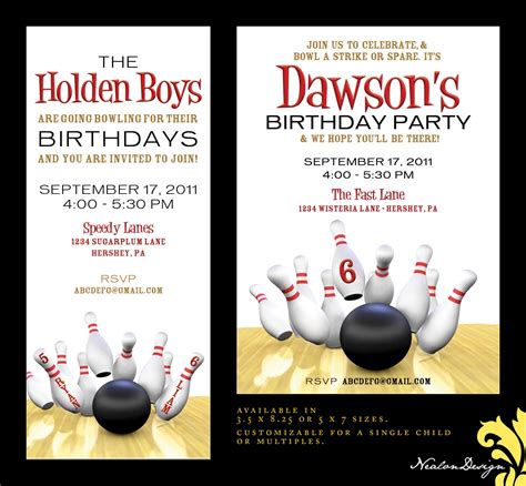 Upload/sell your artwork · free shipping with zblack Nealon Design: A Bowling Birthday Party!