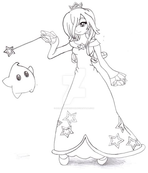 Super bowl 2021 coloring pages. Rosalina and Luma LineArt by sailordangerstar on DeviantArt