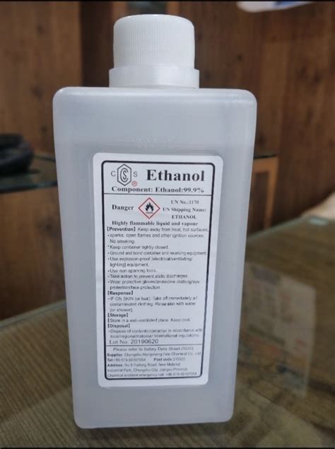 Ethanol Lab Grade 99 Pure 500 Ml Bottle For Laboratory Use Rs 390