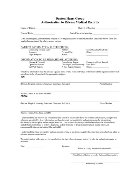 medical records release form legalformsorg