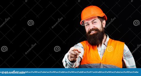 Man Builders Industry Worker In Construction Uniform Architect