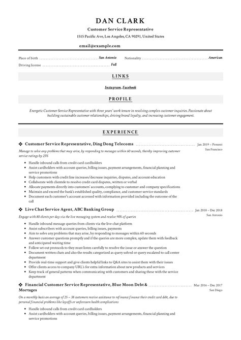 How to highlight your skills and strengths in a resume with no experience. Customer Service Representative Resume | louiesportsmouth.com