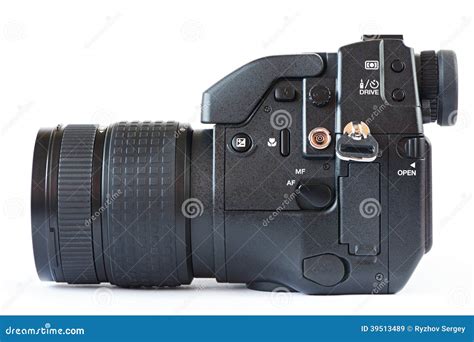 Dslr Camera Side View Stock Image Image Of Macro Open 39513489