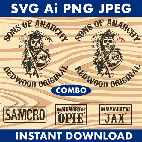 Sons Of Anarchy Redwood Original Svg Ai Png Jpeg Vector Image Etsy