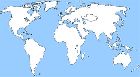 Blank Map Of The World No Borders Map Sexiz Pix