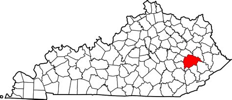 Filemap Of Kentucky Highlighting Breathitt Countysvg Wikimedia Commons
