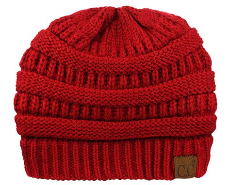 C C New Cc Beanie Womens Cap Hat Skully Unisex Slouch Color Cable Knit Beanie Usa