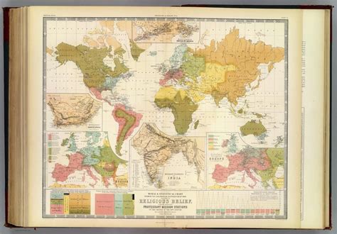 Religion Map Mid 19th Century Scottish Map Of World Religion