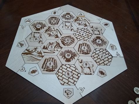 Settlers Of Catan Wooden Board Game Catan Wooden Board Game Etsy