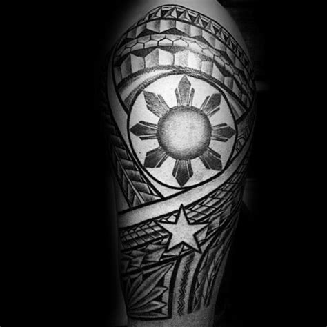 Mens Tattoo Filipino Sun Design Filipinotattoos Filipino Tattoos