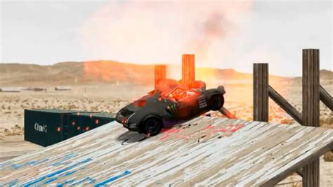 Super Cars Mclaren And Bugatti Veyron Try To Survive Beamng Drive