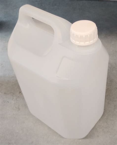 12 X Jerrycans 5 Litre Natural Clear Can And White Cap 5ltr Empty Hdpe