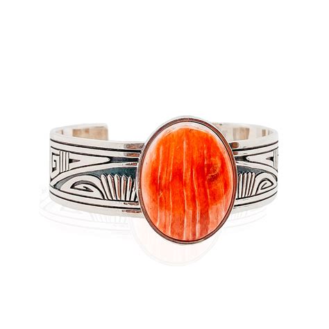 Nelson Begay Spiny Oyster Sterling Silver Cuff Kenny S On The Plaza