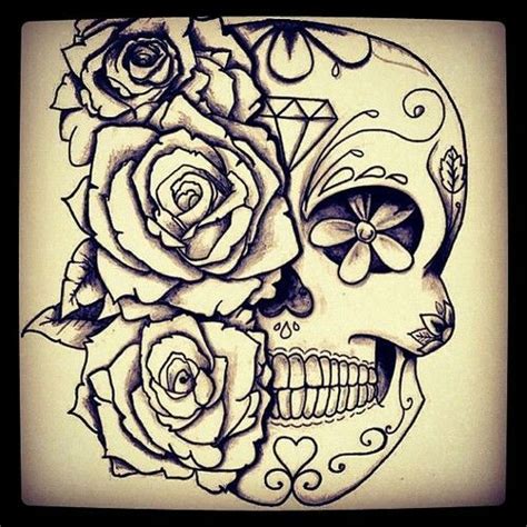 Skull Roses Skull Girl Tattoo Sugar Skull Tattoos Rose Tattoos