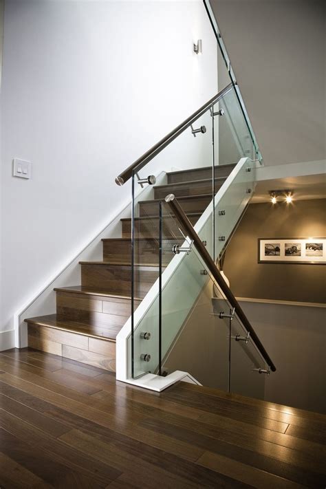 There are also through glass glue to fix, sealing is better. Hand Made Maple Stair With Glass Railing And Stainless ...