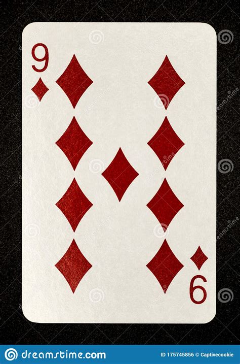 Nine Of Diamonds Playing Card Stock Photo Image Of Fortune Winning
