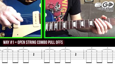 Open Pull Offs And Hammer Ons Lightning Fast Guitar Lesson Youtube