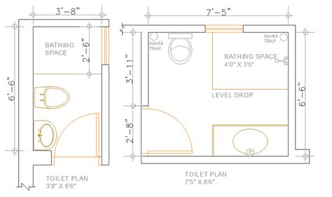 Simple Toilet Design Lay Out Cadbull