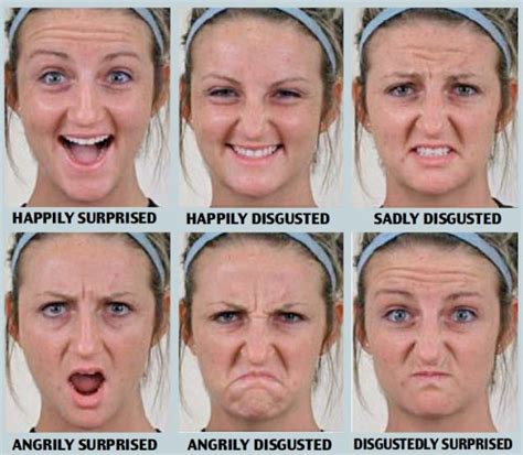 Female Facial Expressions Chart