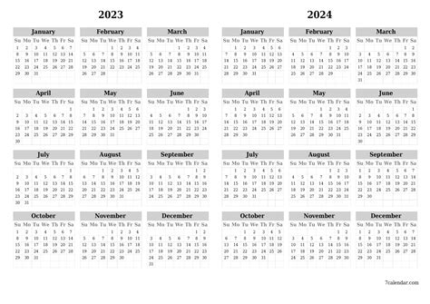Calendar For 2023 And 2024 Get Calender 2023 Update