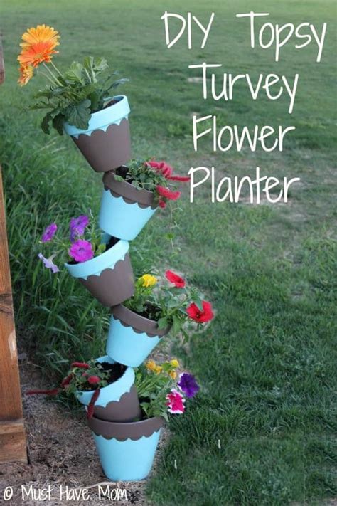 Colorful Topsy Turvy Flower Planter Tipsy Pots F30