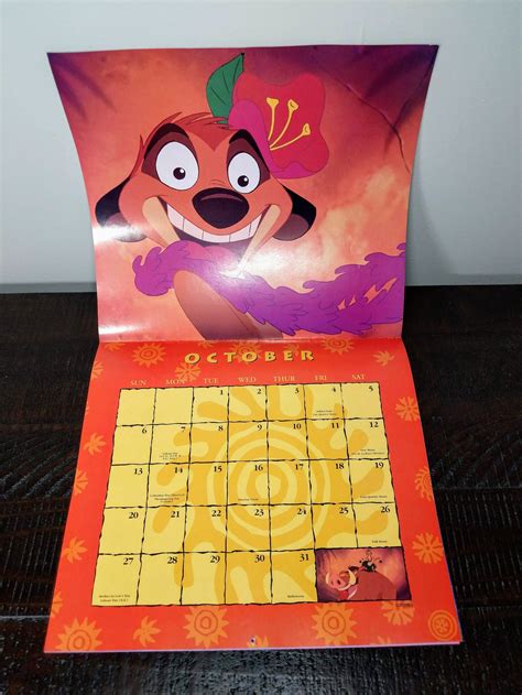 Disneys The Lion King 1996 Calendar Etsy