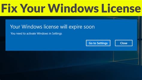 Fix Your Windows License Will Expire Soon Error In Windows 10818