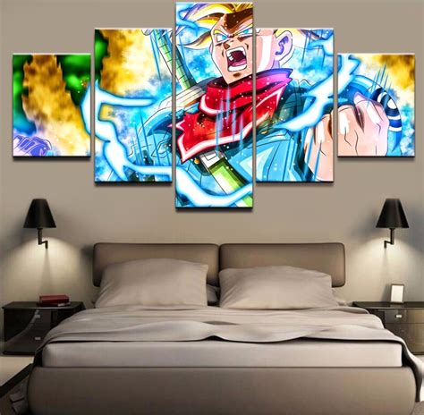 Maybe you would like to learn more about one of these? Dragon Ball Z Wall Decor Canvas Painting 5 Pieces HD Printed Picture Wall Art Home Decor ...