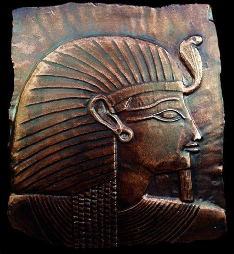 Ancient Egyptian Pharaoh King Sculpture Relief Plaque Sculpture
