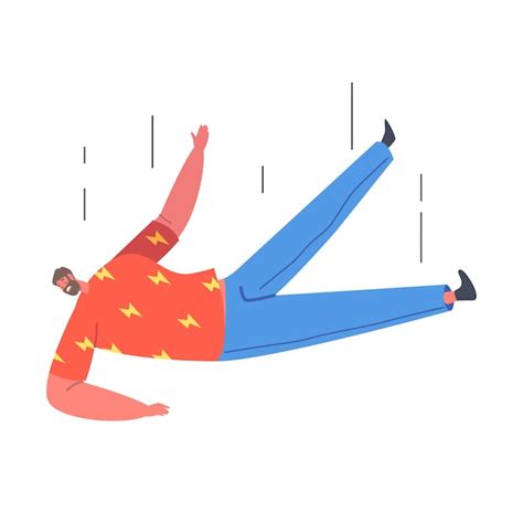 Premium Vector Sad Frightened Male Character Falling Down Failure