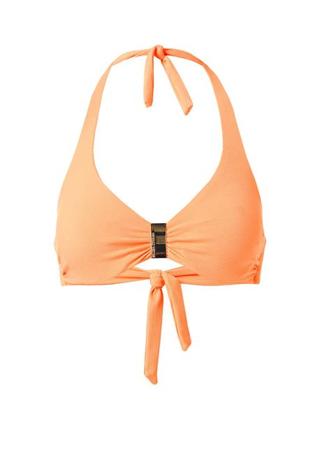 Provence Mango Pique Halterneck Supportive Bikini Top