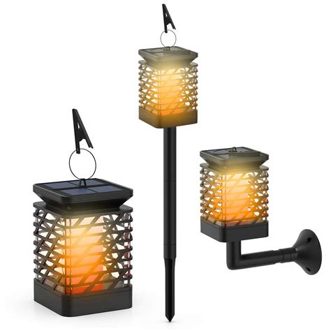 Buy Upgraded Solar Powered Hanging Lanterns Outdoor With Ground Stakes