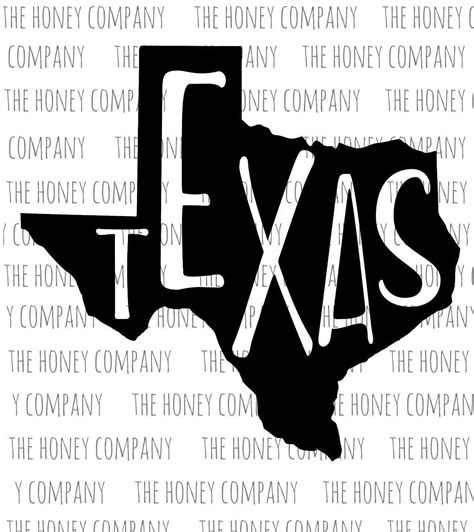 Texas Svg Png Dxf State Outline Instant Download Silhouette Etsy