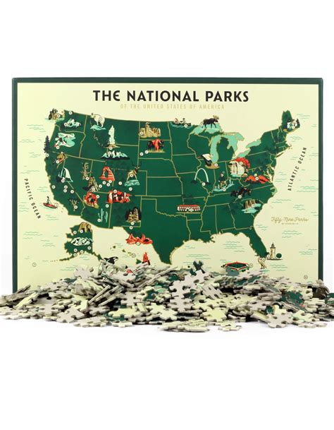 Us National Park Map Puzzle Fifty Nine Parks Us National Parks Map