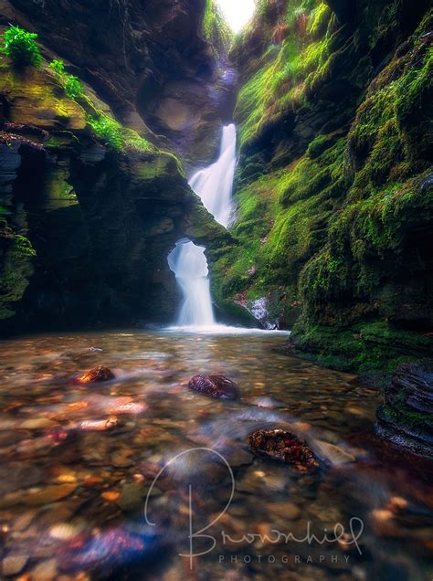 St Nectans Glen Tintagel Cornwall A Beautiful Day Watching The