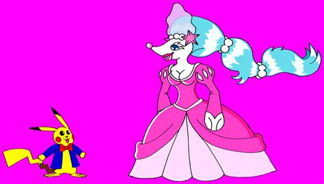 Pikachu And Primarina In Ariels Pink Dress By Rodan5693 On Deviantart