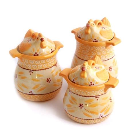 Temp Tations® By Tara Temp Tations® Old World 3 Pc Figural Chicken Canister Set Temptations
