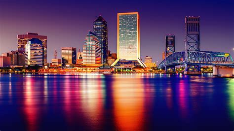 A city is a large human settlement. cityscape, Landscape, City, Lights, Water, Sunset, Florida ...