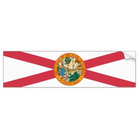 Florida State Flag Bumper Sticker Florida State Flag