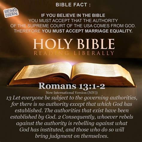 It is a love that unites and a love that is unbreakable. Holy Bible gay marriage equality God fact | Civics ...