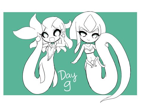 Nami And Cassiopeia Showing Off Their Tails Namitober Day 9 By Biyontran Scrolller