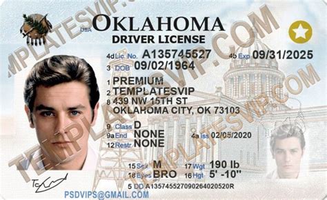 Oklahoma Ok Drivers License Psd Template Download 2022 Templates