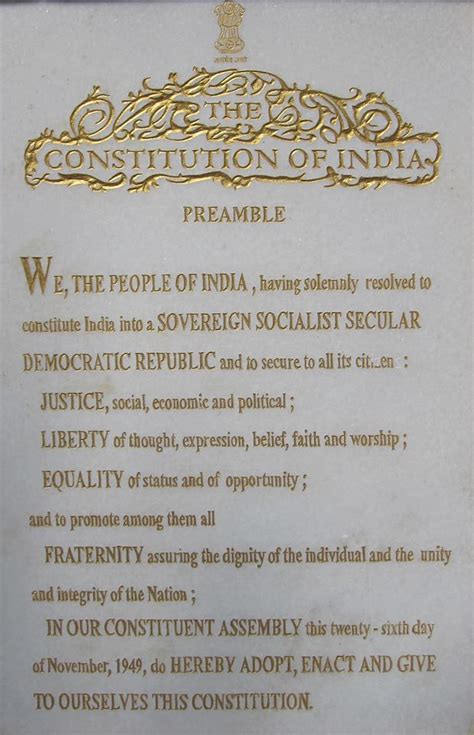Preamble Of Indian Constitution