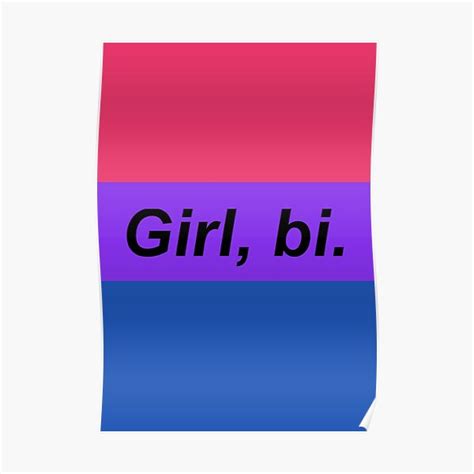 girl bi bisexual pride poster for sale by bellstrange redbubble