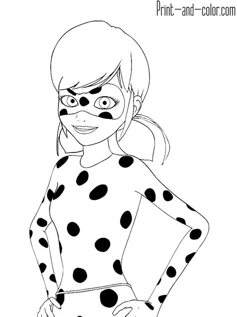 Miraculous Tales Of Ladybug And Cat Noir Coloring Pages Print And