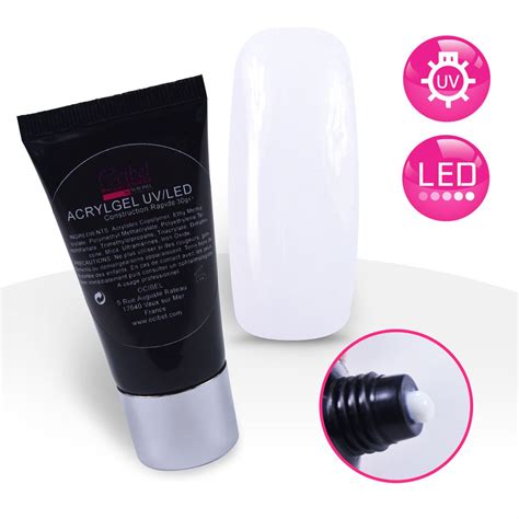 AcrylGel UV LED Tube 30g Très Blanc OCIBEL Gel pour ongles