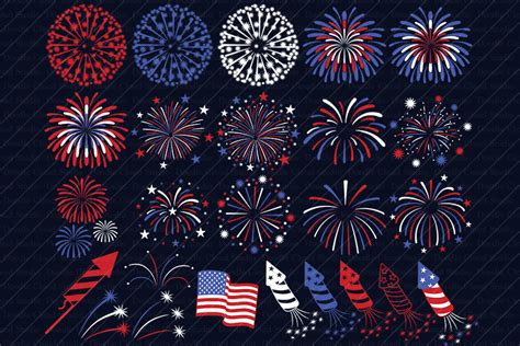 Fireworks SVG, 4th of July Svg, Independence Day, Fireworks Clipart. By