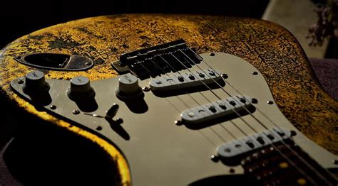 Fender Stratocaster Gold Leaf Relic Electric Guitar Music Photograph By