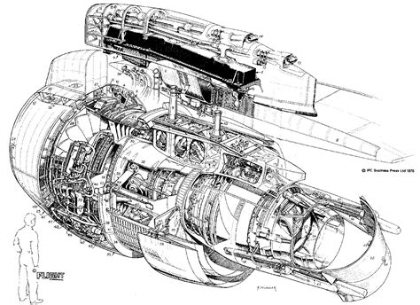 Rb211cutaway 1600×1164 Jet Engine Automotive Illustration